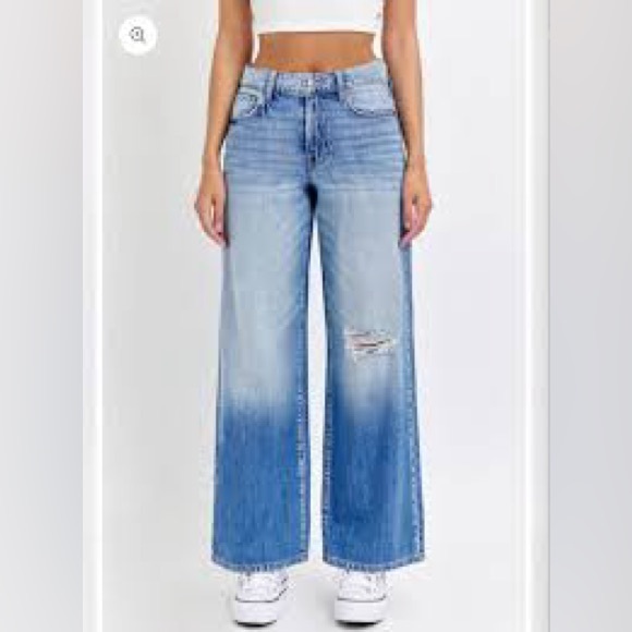 Cello Denim - Cello Light Blue Wide Leg Flare Jeans